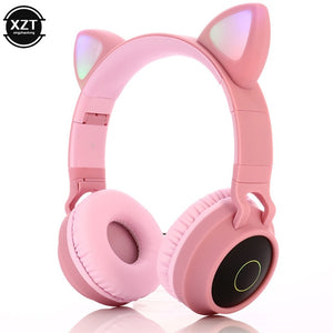 Wireless Cat Ear Bluetooth 5.0 Headphones LED Noise Cancelling Bluetooth Headset