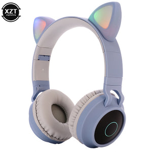 Wireless Cat Ear Bluetooth 5.0 Headphones LED Noise Cancelling Bluetooth Headset