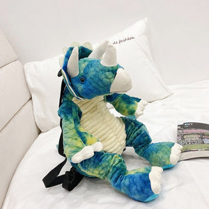 Creative Cute Animal Cartoon Plush 3D Dinosaur Backpack