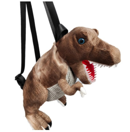 Creative Cute Animal Cartoon Plush 3D Dinosaur Backpack