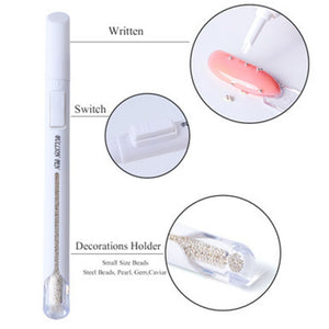 Diameter Steel Bead Picking Dotting Pen Deluxe Metallic Nail Art Tool