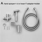 Stainless Steel Handheld Toilet Bidet Sprayer Set Kit For Bathroom