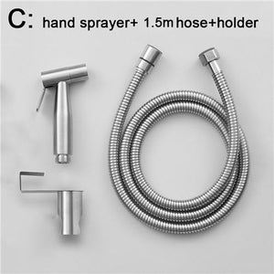 Stainless Steel Handheld Toilet Bidet Sprayer Set Kit For Bathroom