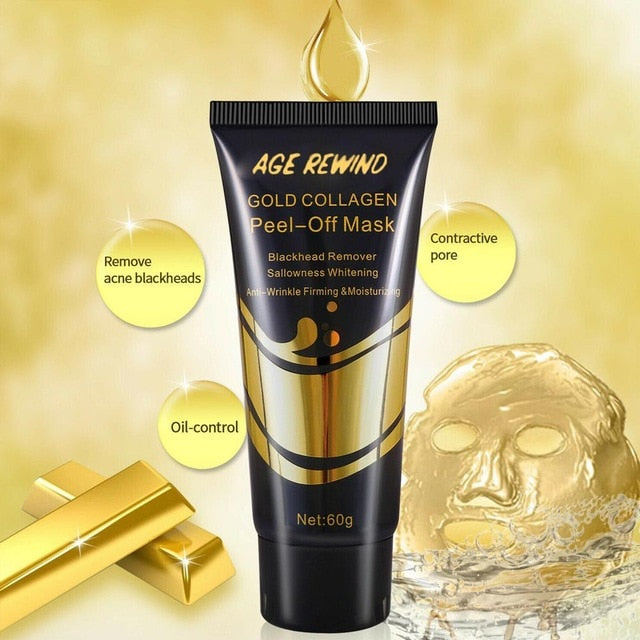 24K Gold Collagen Anti Aging Remove Acne Wrinkle Whitening Lifting Smooth Tear Peel Off Face Mask