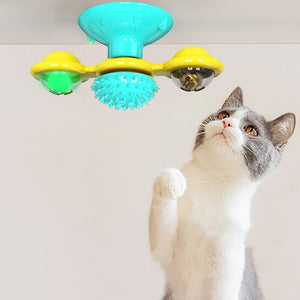 Cat Interactive Training Turntable Windmill Ball Whirling Toy