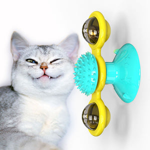 Cat Interactive Training Turntable Windmill Ball Whirling Toy