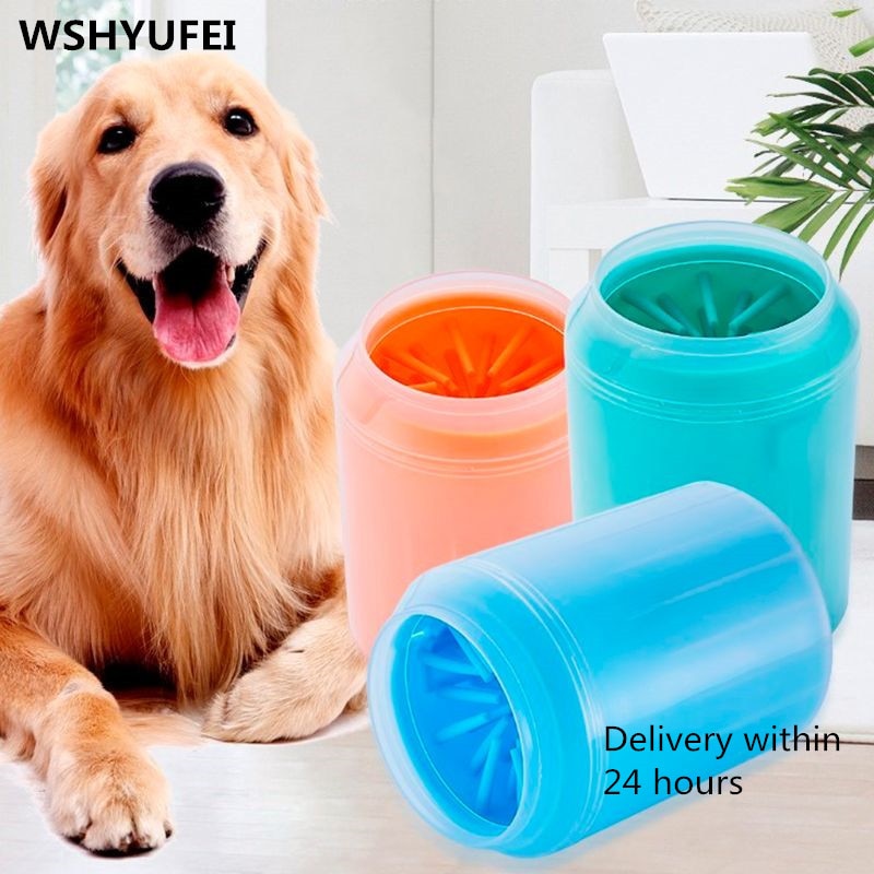 Portable Soft Silicone Comb Dog Paw Cleaner Cup