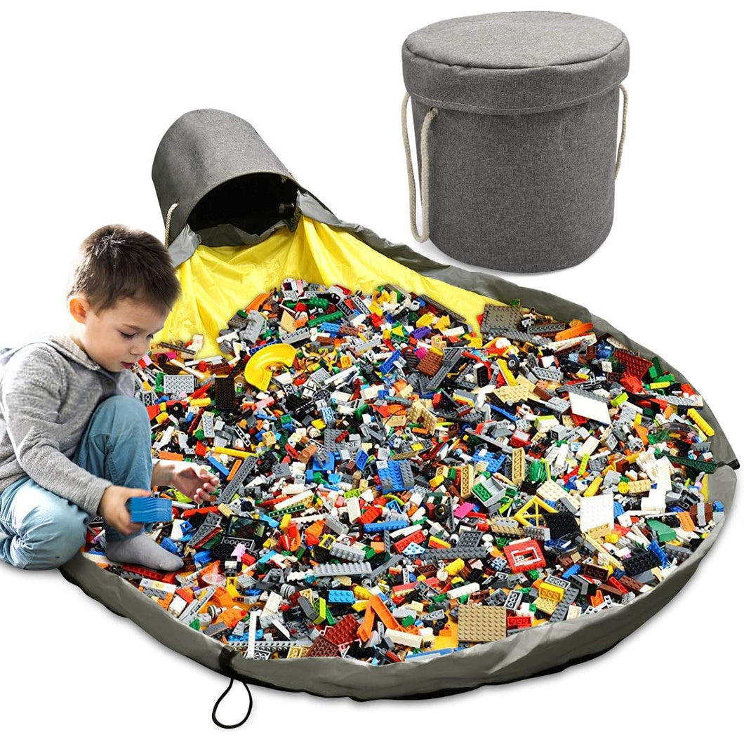 Toy Storage Quick Cleanup Waterproof Container Basket Play Mat