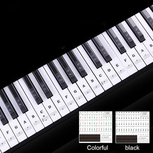 54/61/88 Piano Keyboard Removable Label Electronic Stave Note PVC Sticker