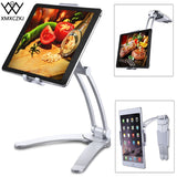 Metal Wall Desk Tablet Mount Holder Stand For 5-10.5 Inch Width Tablets Smartphones