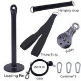 Home Workout Fitness Adjustable Length Pulley Cable System