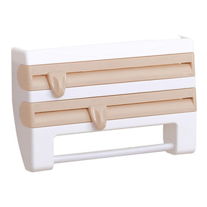 4-IN-1 Wall-Mount Paper Towel Holder Sauce Bottle Storage Rack Kitchen Organizer