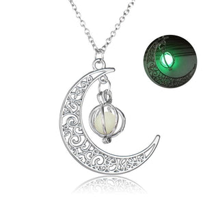 Crescent Moon Glow Necklace-UlGadget