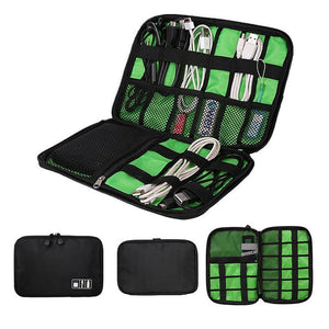 ELECTRONICS ACCESSORIES ORGANIZER Double Layer Travel Wire Storage Bag-UlGadget