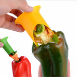 2Pcs/set Creative Pepper Corer Slicer Device Tomato Fruit Vegetable Cutter Random Color-UlGadget