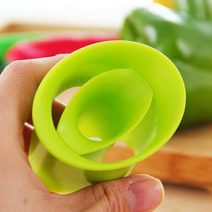 2Pcs/set Creative Pepper Corer Slicer Device Tomato Fruit Vegetable Cutter Random Color-UlGadget