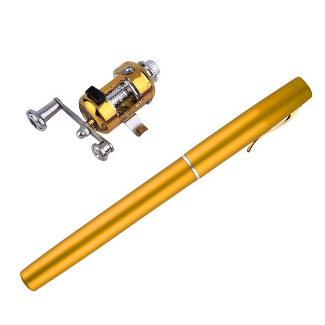 6 Colors Mini Portable Telescopic Aluminum Alloy Fishing Rod With Reel Wheel 6 Colors Drop Shipping-UlGadget