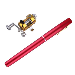 6 Colors Mini Portable Telescopic Aluminum Alloy Fishing Rod With Reel Wheel 6 Colors Drop Shipping-UlGadget