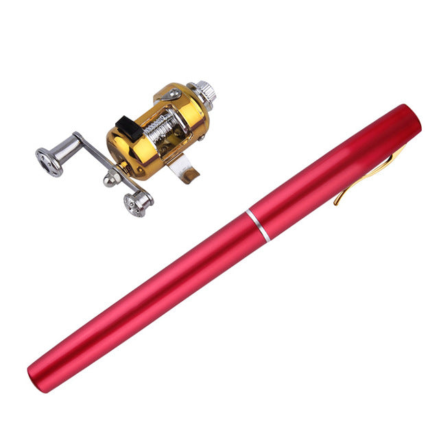 6 Colors Mini Portable Telescopic Aluminum Alloy Fishing Rod With Reel Wheel 6 Colors Drop Shipping-UlGadget