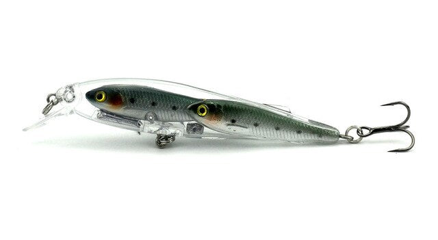 5 Colors Minnow Wobbler Crankbait Hard Baits Conjoined Fish Lure-UlGadget