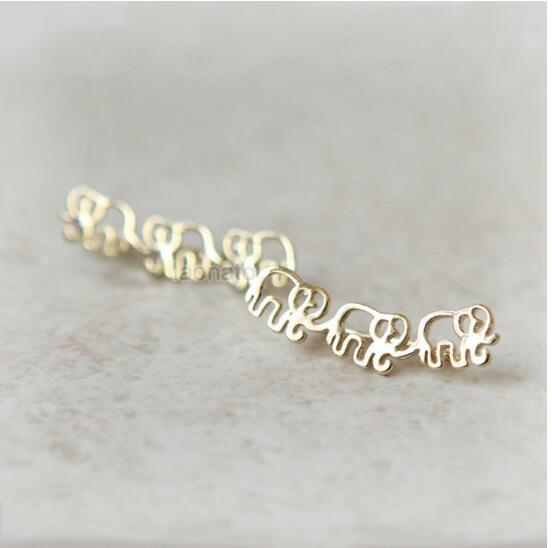 Jewelry For Women Gold or Silver Color Cute Elephant Earrings-UlGadget