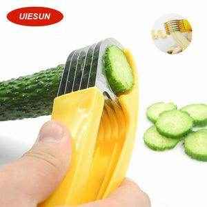 Stainless Steel Cutter Fruit Vegetable Speedy Veggie Slicer Salad Sundaes Chopper Novelty Kitchen Gadget-UlGadget