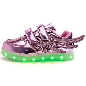 USB Led Charging Wings Sneakers Kids Running-UlGadget