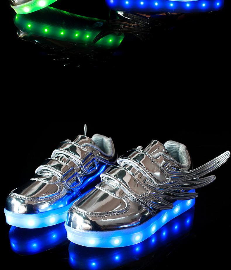 USB Led Charging Wings Sneakers Kids Running-UlGadget