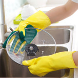 Home Garden Kitchen Dish Washing Cleaning Glove Sponge Fingers Rubber Household-UlGadget