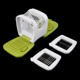 Garlic Slice N' Dice Slicer Plastic Stainless Steel Grater Dicing Storage Kitchen Vegetable Tool-UlGadget