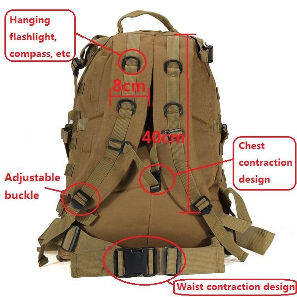 55L 3D Outdoor Sport Military climbing Backpack Camping-UlGadget