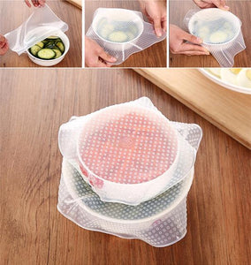 Keeping Food Fresh Wrap Food Grade Reusable High Stretch Silicone Seal Vacuum Bowl-UlGadget