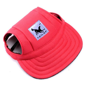 10 Colors Colorful Summer Canvas Puppy Hats with Ear Holes and Chin Strap-UlGadget