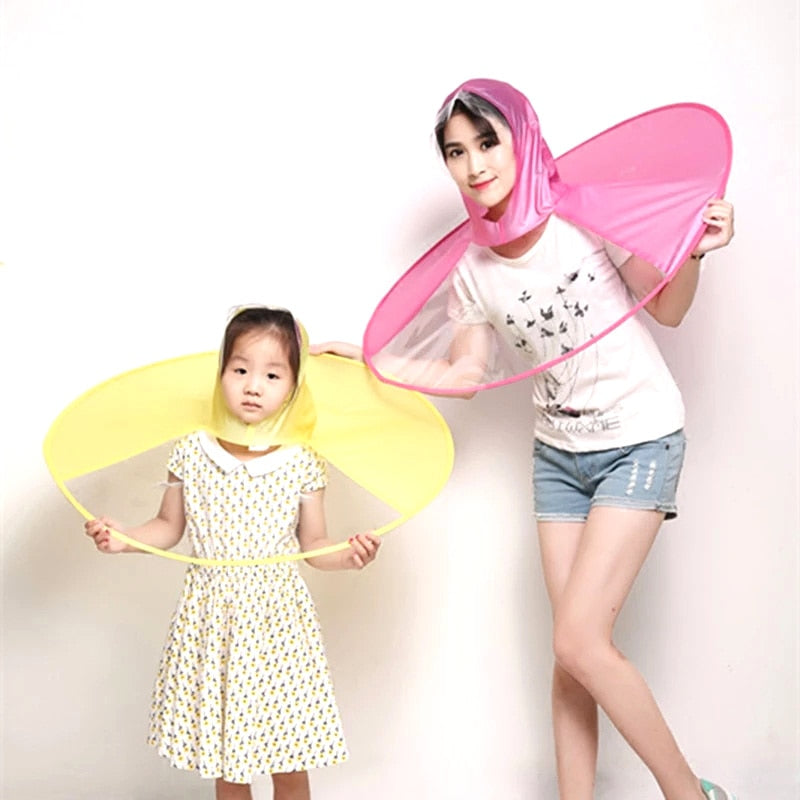 Umbrella Raincoat - Foldable Hands Free Magic Umbrella Headwear Waterproof Fishing Raincoat-UlGadget