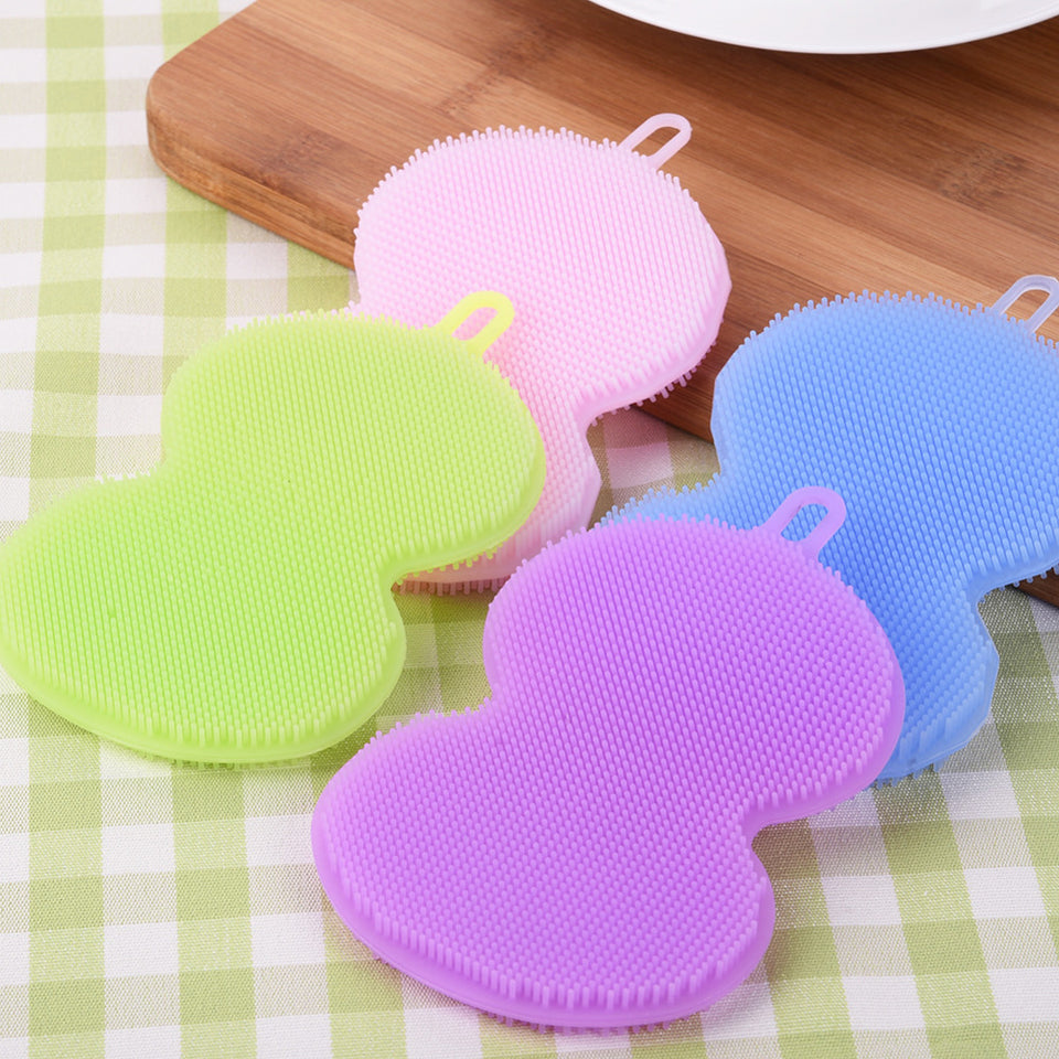 Heat Resistant Silicone Dish Sponge (set of 4) Washing Fruit Vegetable in the Kitchen-UlGadget