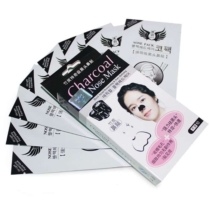 10PCS Blackhead Strong Cleaner Moderate Bamboo Charcoal Nose Face Mask Strips-UlGadget