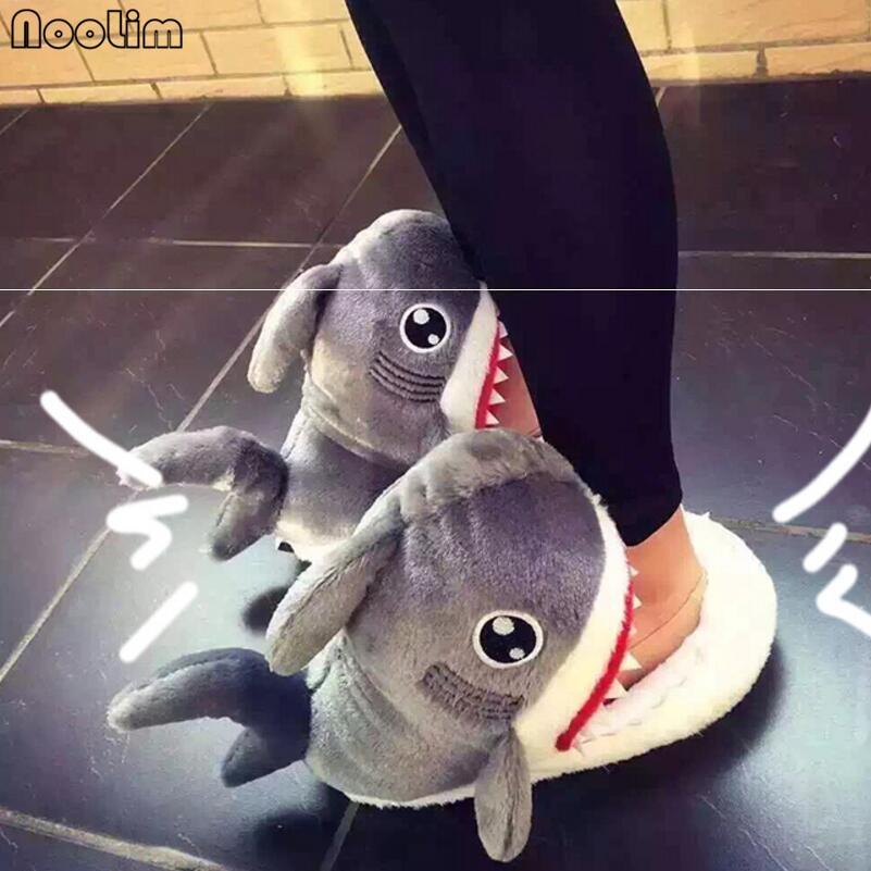 Shoes Fuzzy Shark Slippers-UlGadget