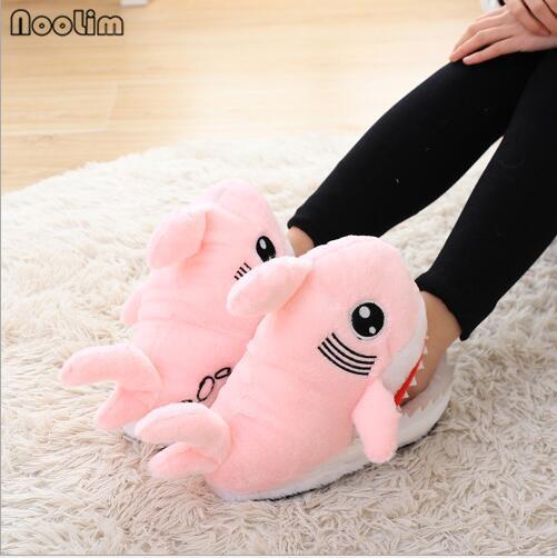 Shoes Fuzzy Shark Slippers-UlGadget