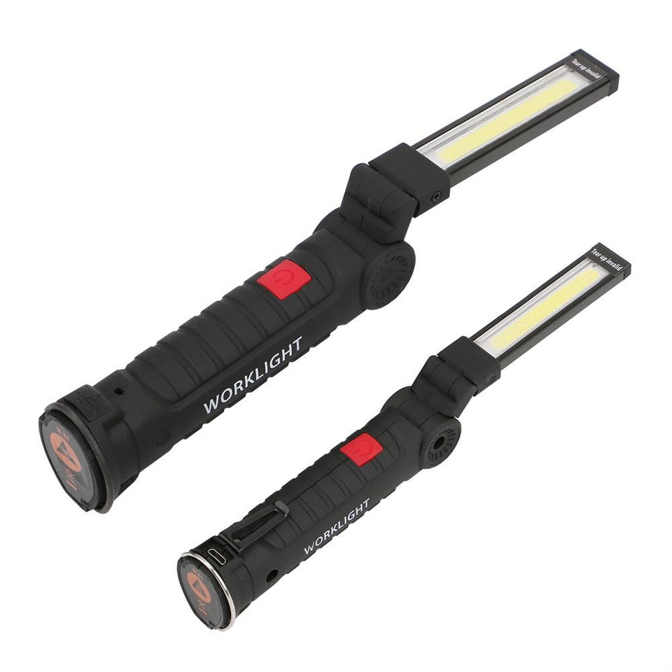 Portable 5 Mode COB Flashlight Torch USB Rechargeable LED Work Light For Outdoor Camping-UlGadget