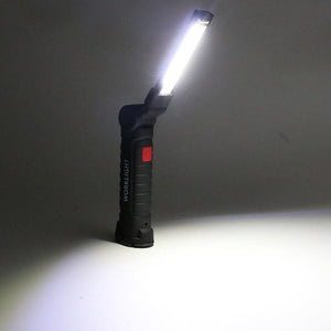 Portable 5 Mode COB Flashlight Torch USB Rechargeable LED Work Light For Outdoor Camping-UlGadget