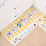 Home Decor - Welcome Floor Mat Anti-Slip Cartoon Cat Water Absorbent Bathroom Living Room Kitchen Carpets-UlGadget