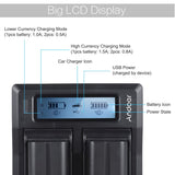 Dual Digital Battery Charger w/LCD Display for Sony NP-F550/F750/F950/ NP-FM50/FM500H/QM71-UlGadget