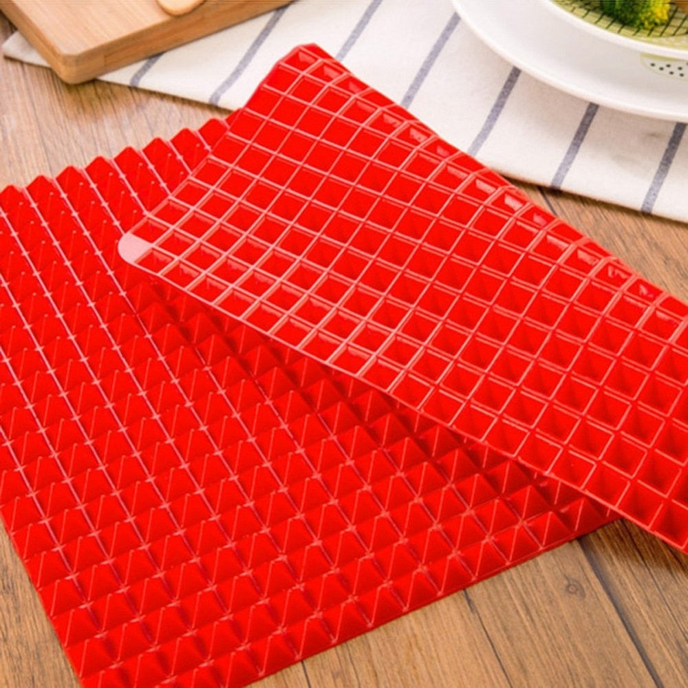 BBQ Nonstick Silicone Pyramid Pan Baking Mat-UlGadget