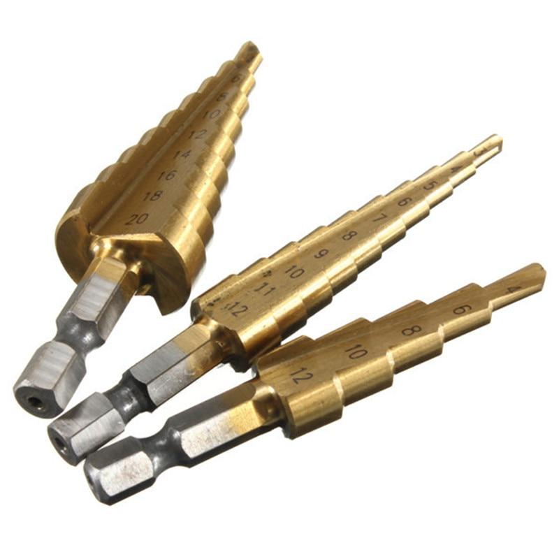 Home and Garden, Appliance 3-SET HSS TITANIUM COATED DRILL BIT-UlGadget