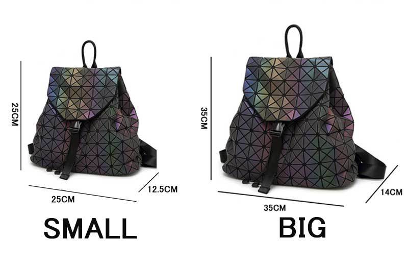 Folding Student School Bags For Teenage Girl Hologram Backpack-UlGadget