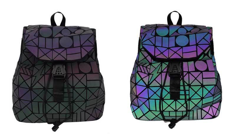 Folding Student School Bags For Teenage Girl Hologram Backpack-UlGadget