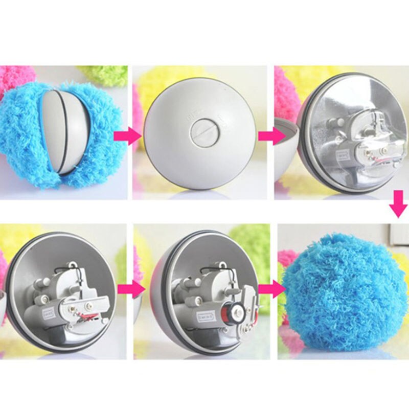 New Home Cleaning Convenience Helper Microfiber Mop Ball Mini Automatic Rolling Cleaning Robot Vacuum Cleaner-UlGadget