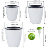 3pcs Plastic Decorative Mushroom as Gift Self Watering Flower Pot (Various Sizes)-UlGadget