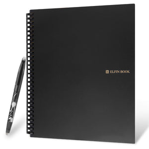 Elfinbook 2.0 Reusable Erasable Smart Reusable Notebook Microwave Wave Cloud Note Pad Lined With Pen-UlGadget