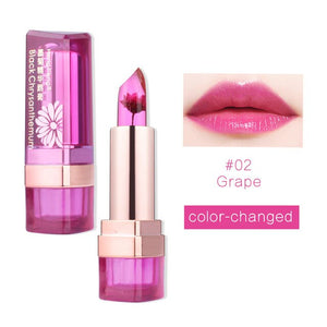 3 Fruit Flavors Moisturizer Temperature Changed Flower Jelly Lipstick-UlGadget